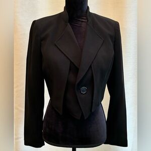 Black short tuxedo jacket